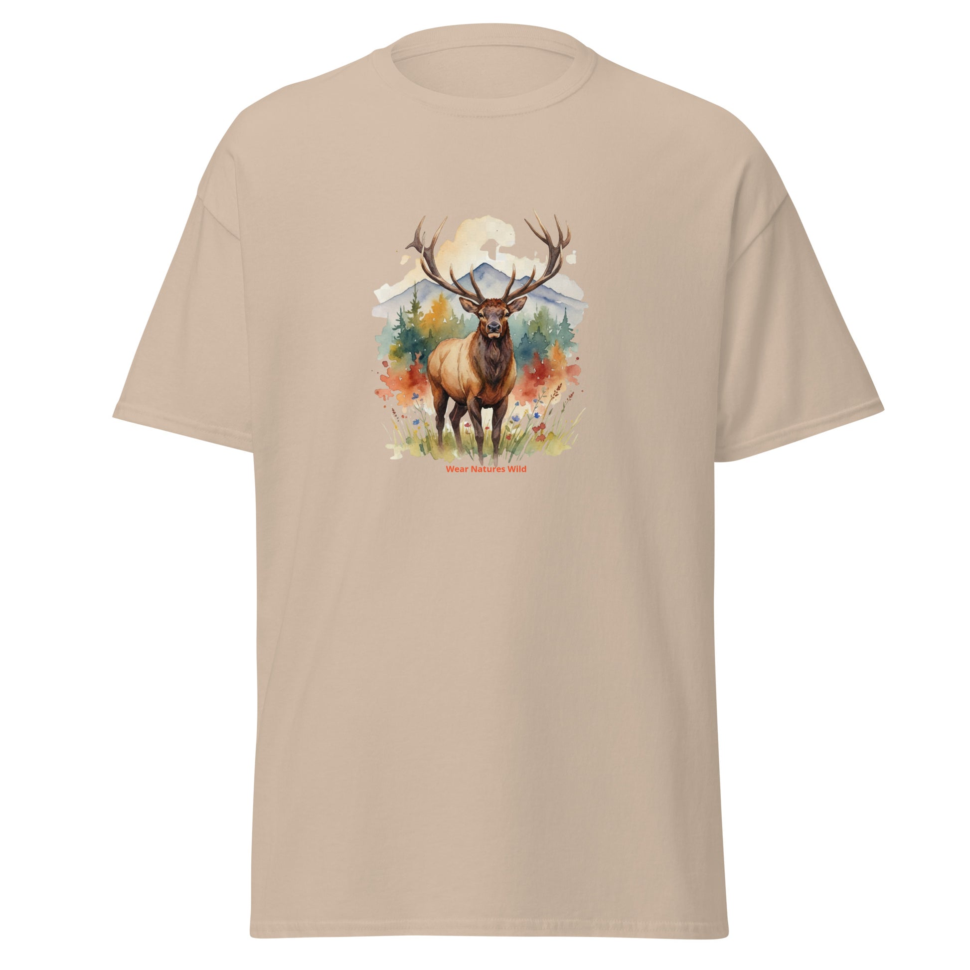 Watercolor Elk T-Shirt | Artistic Wildlife Nature Art Tee | Wear Nature's Wild