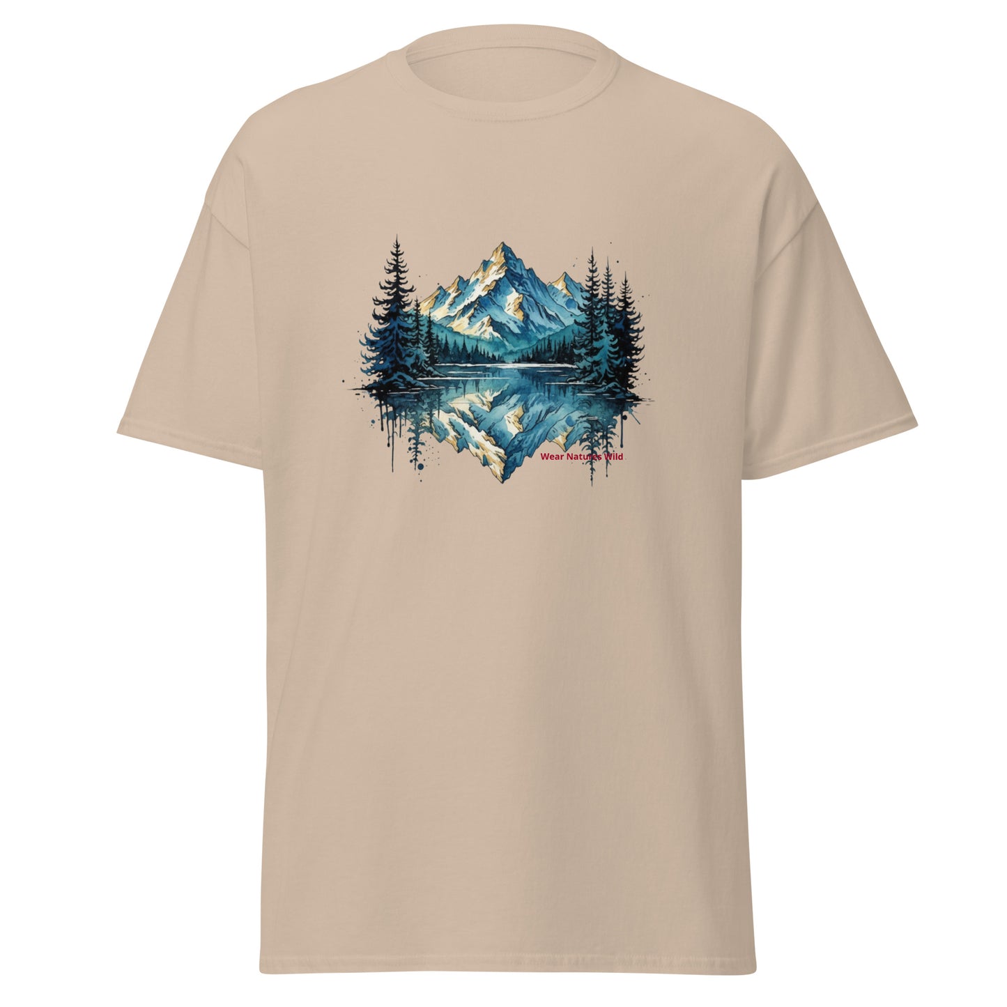 Mountain Reflection T-Shirt | Premium Wilderness Nature Art Apparel | Wear Nature's Wild