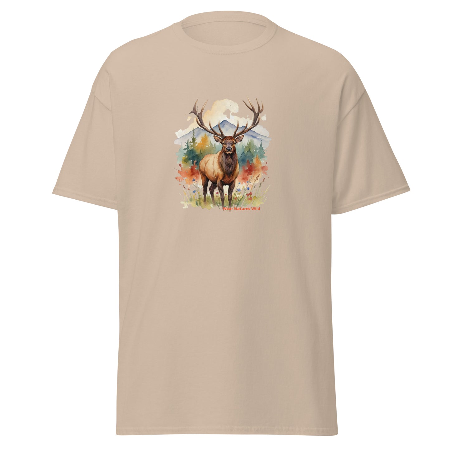 Watercolor Elk T-Shirt | Artistic Wildlife Wilderness Nature Tee | Wear Nature's Wild