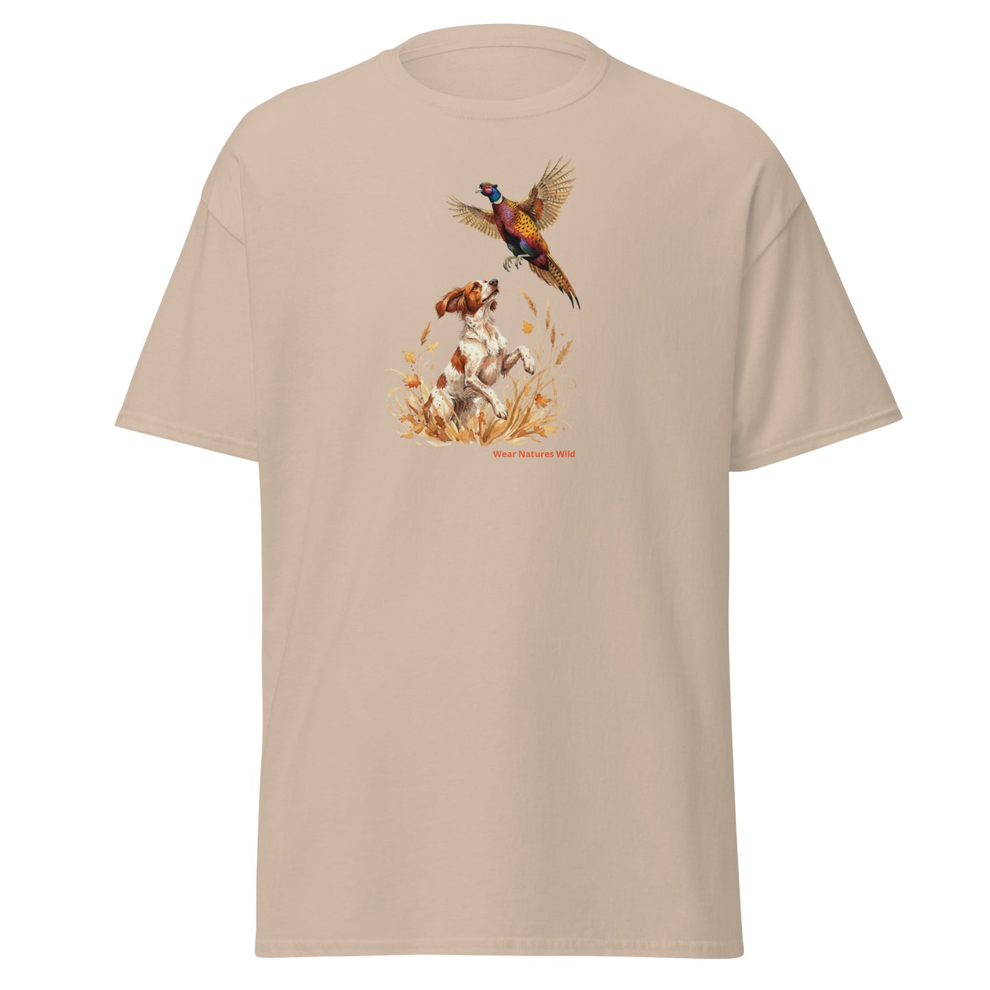 Hunting Dog and Pheasant T-Shirt | Upland Game Bird Wildlife Art | Wear Nature's Wild