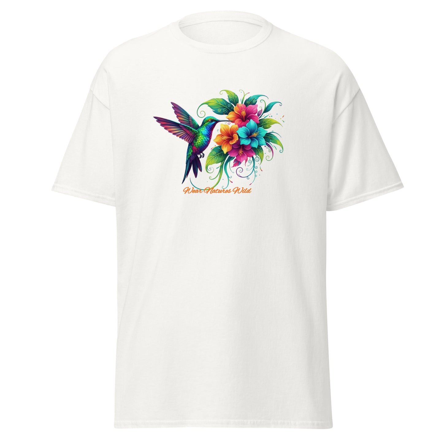 Hummingbird Art T-Shirt | Watercolor Bird Wildlife Nature Design | Wear Nature's Wild