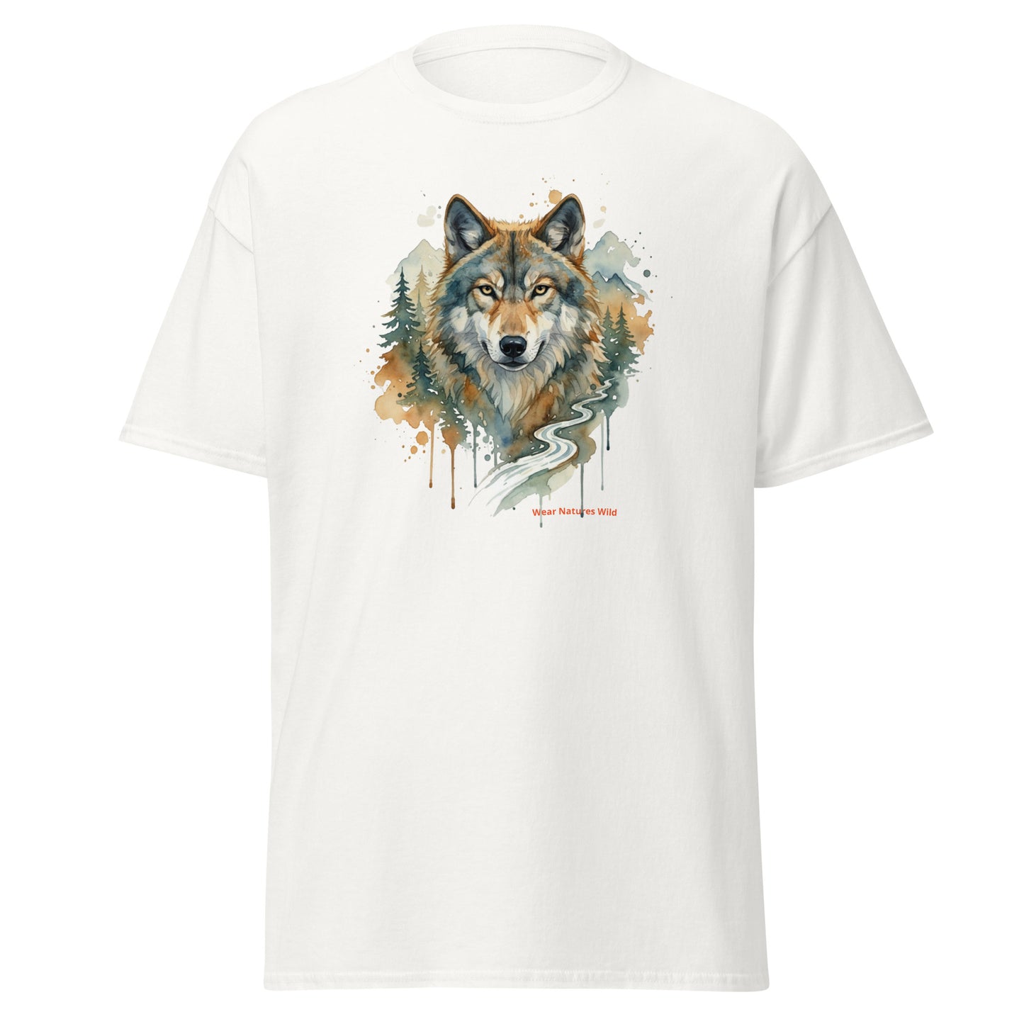 Wolf in The Wild Watercolor Wildlife Art T-Shirt | Wear Nature's Wild