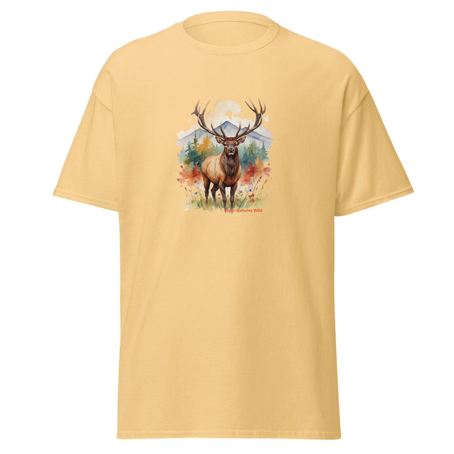 Watercolor Elk T-Shirt | Artistic Wildlife Wilderness Nature Tee | Wear Nature's Wild
