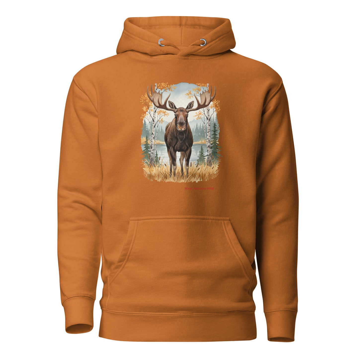 Nature Wildlife Hoodie | Elusive Moose Premium Pullover Sweatshirt | Wear Nature's Wild