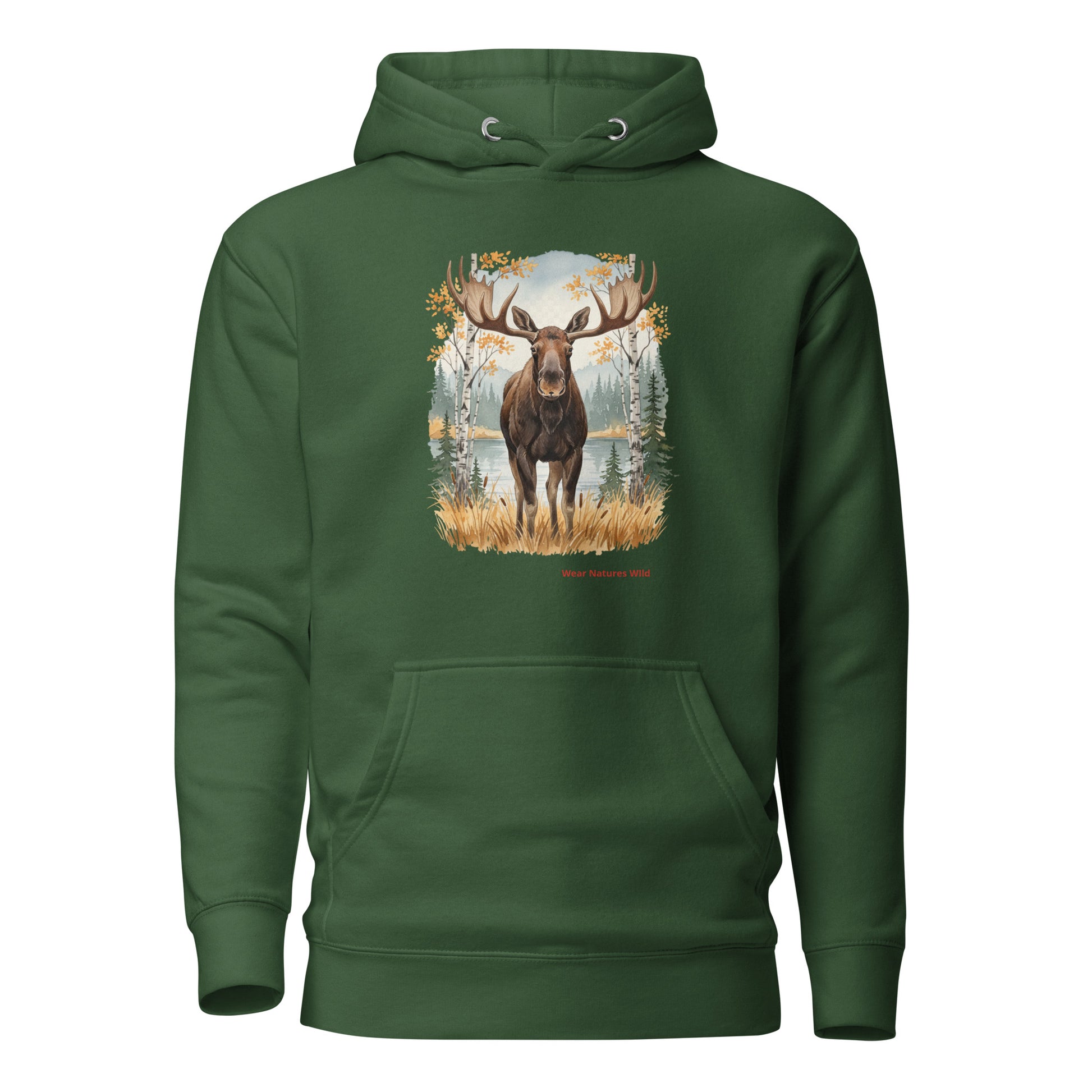 Elusive Moose Nature Hoodie | Premium Wildlife Art Pullover Sweatshirt | Wear Nature's Wild