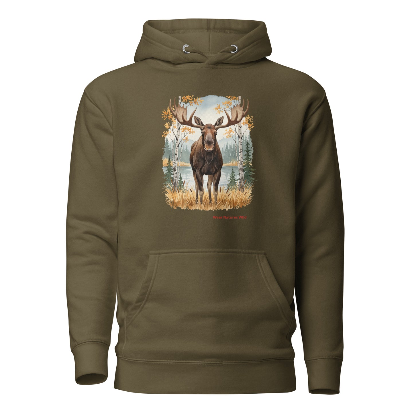 Moose Wildlife Hoodie | Elusive Moose Nature Art Premium Pullover | Wear Nature's Wild