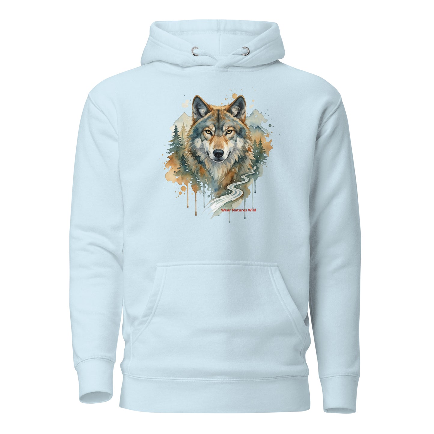 Wolf in The Wild Pullover Hoodie | Premium Wildlife Nature Art Apparel | Wear Nature's Wild