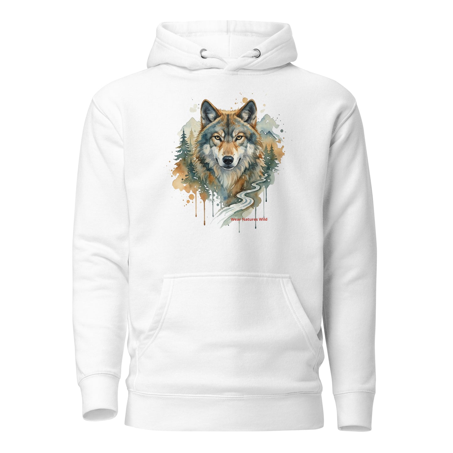 Wolf in The Wild Nature Hoodie | Premium Wildlife Art Pullover Sweatshirt | Wear Nature's Wild