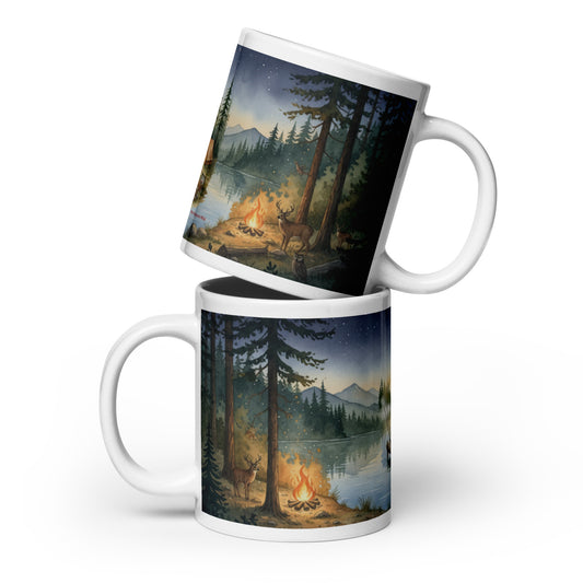 Wildlife Camping Mug /Watercolor art