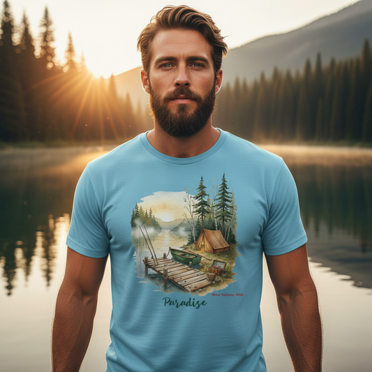 Wild Life Camping Lake Scene Close Up Ad