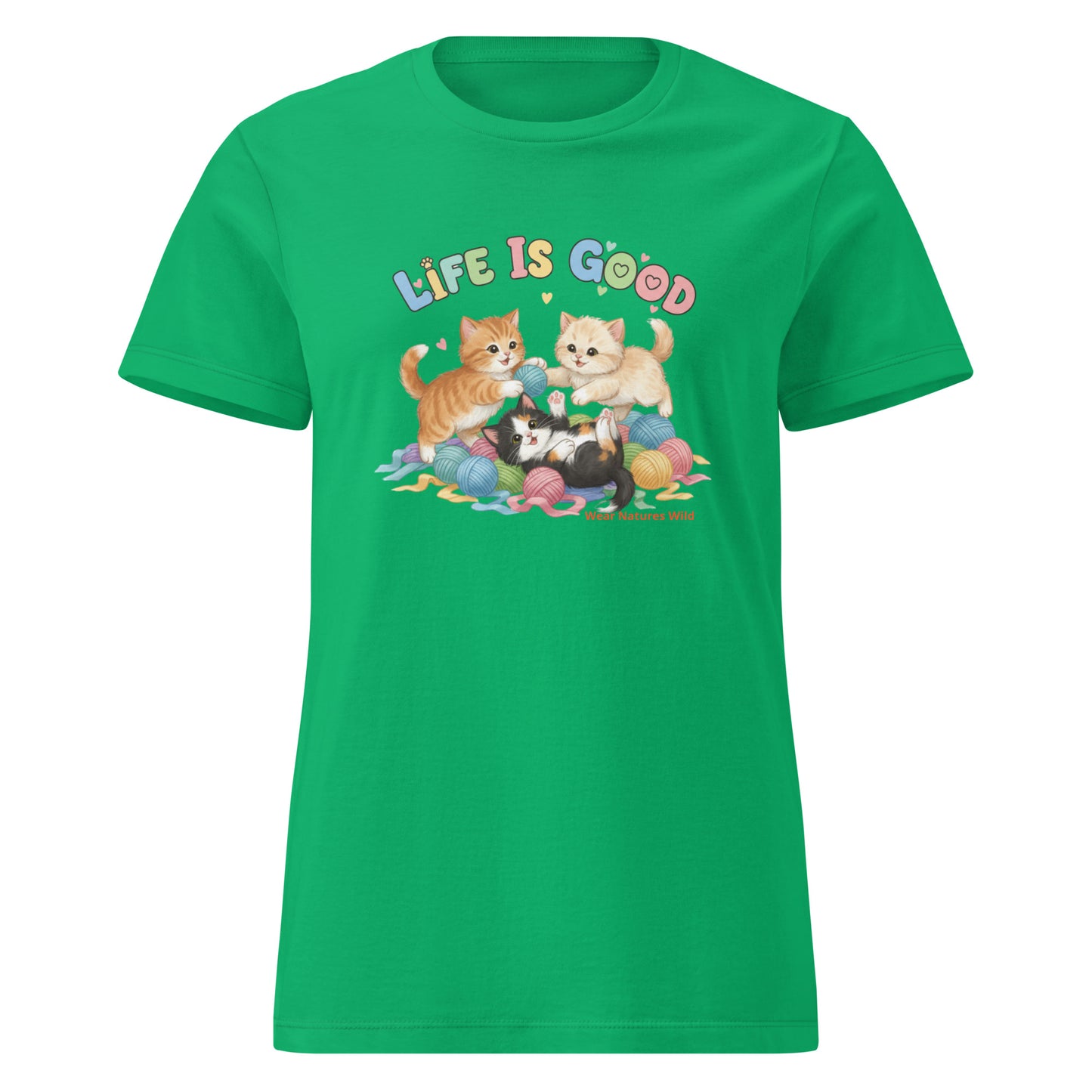 Kitten Lover Gift T-Shirt | Playful Cat Watercolor Design | Wear Nature's Wild