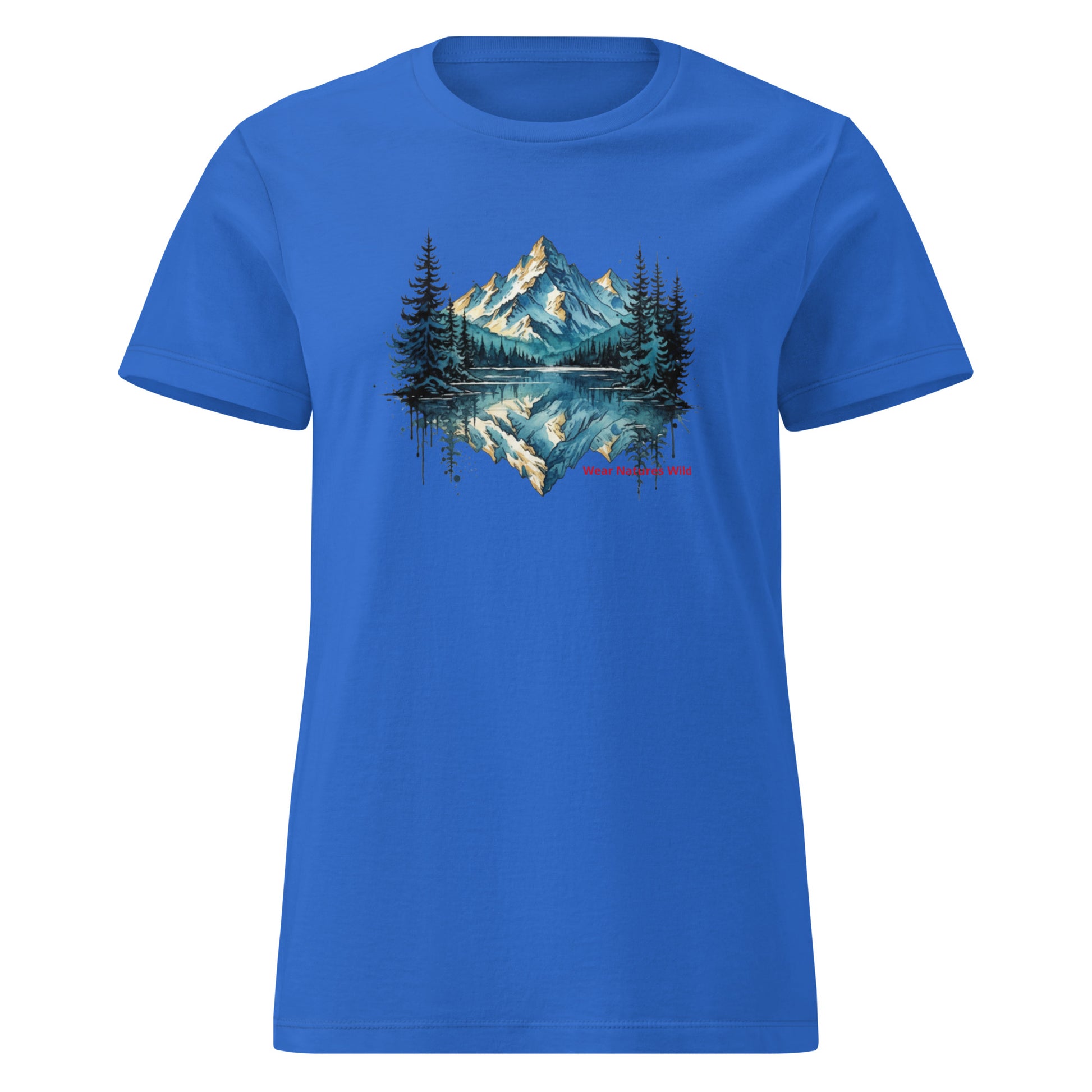 Mountain Reflection Wilderness Tee | Nature-Inspired Art T-Shirt | Wear Nature's Wild