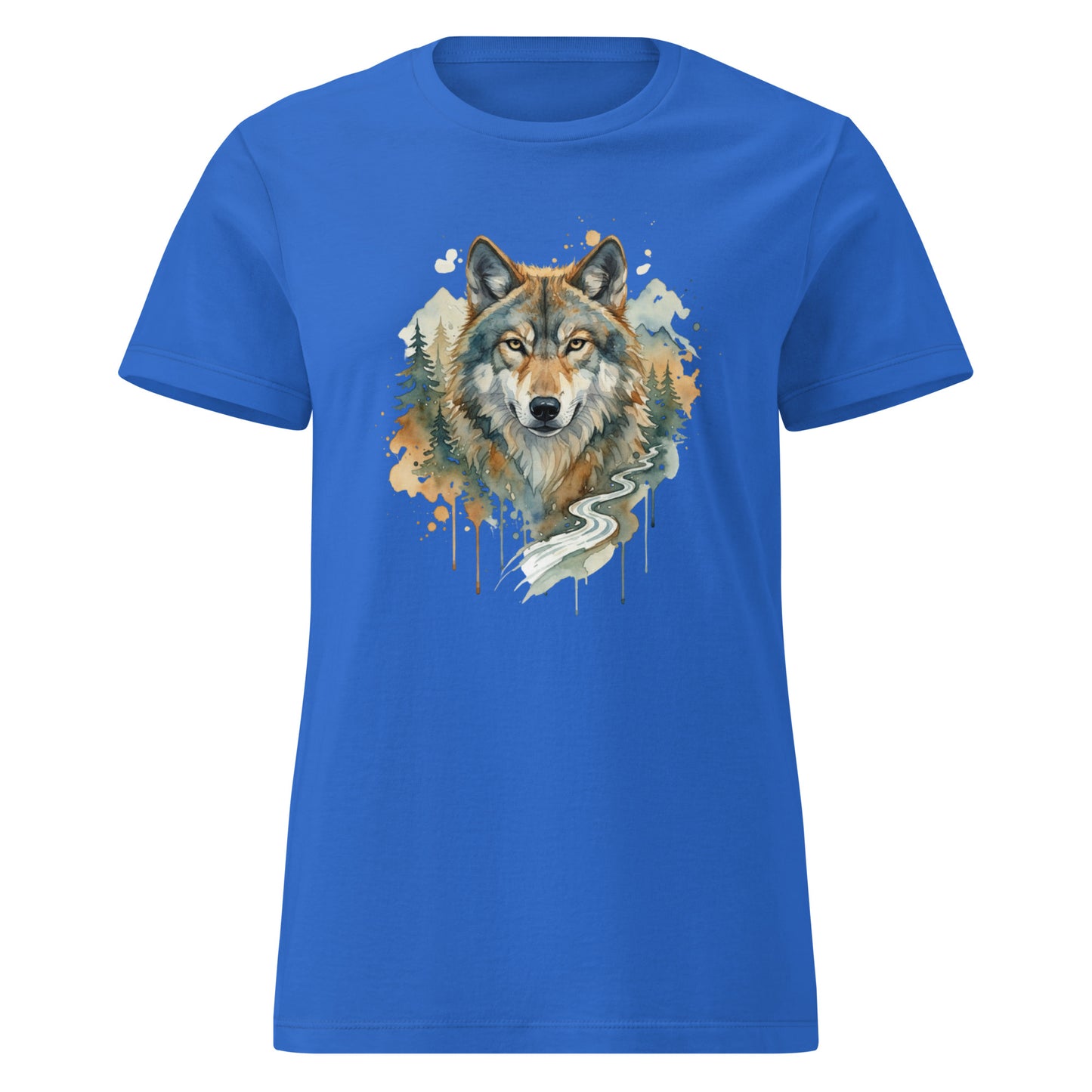 Wolf Watercolor Tee | Wild Wolf Nature Wildlife Art Women's T-Shirt | Wear Nature's Wild