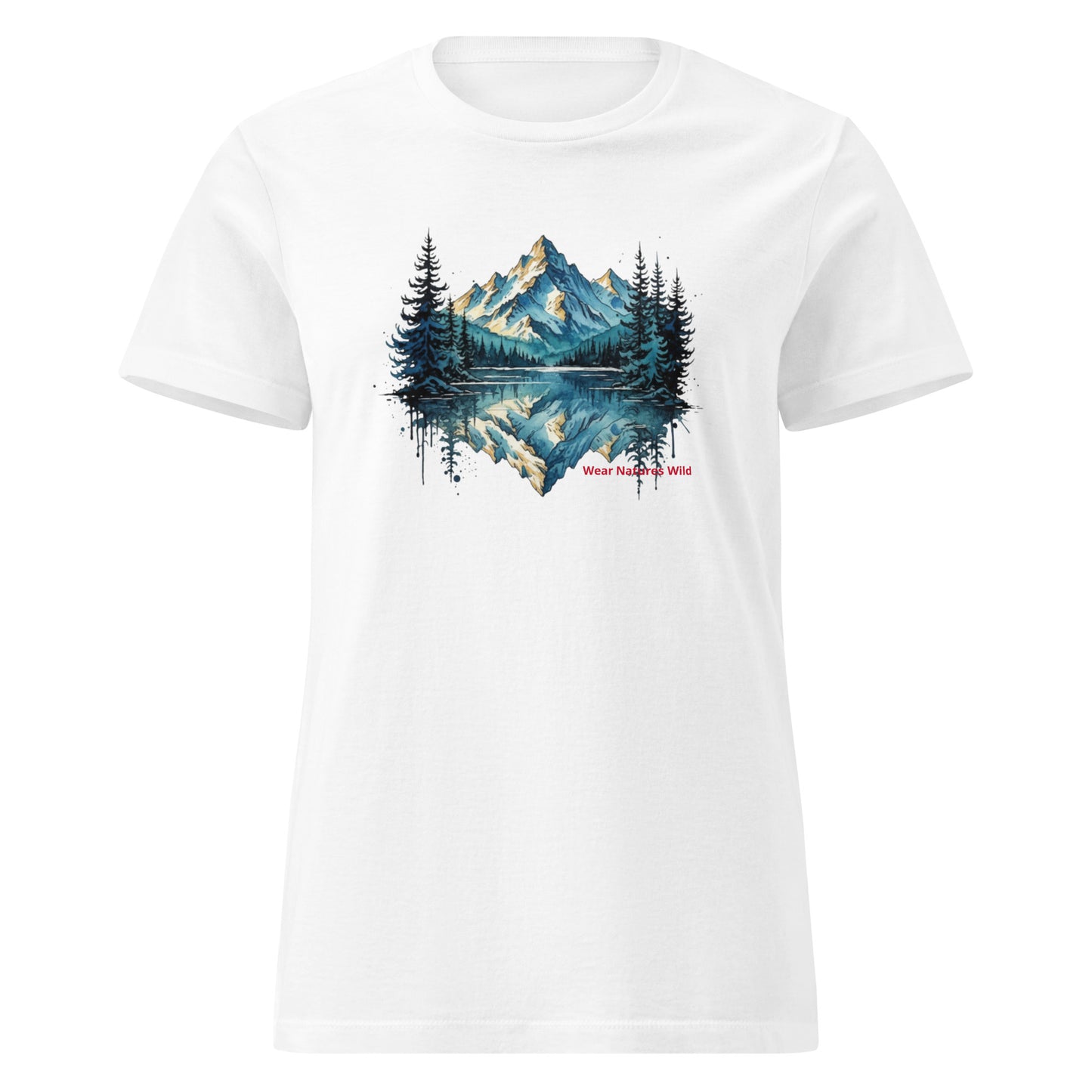 Mountain Reflection T-Shirt | Premium Wilderness Nature Art Apparel | Wear Nature's Wild
